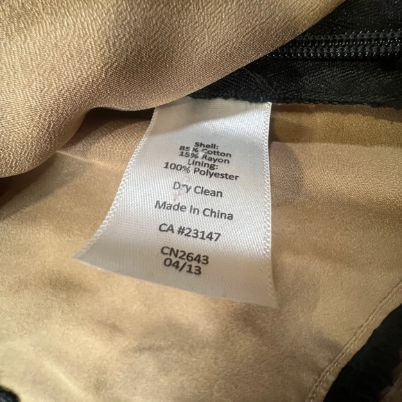 Talbots Women's Petite Lace Overlay Blouse, Black with tan, 8P, Short Sleeve - Picture 6 of 8